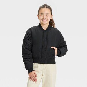 NEW Girls' Bomber Jacket - art class™ Black Medium